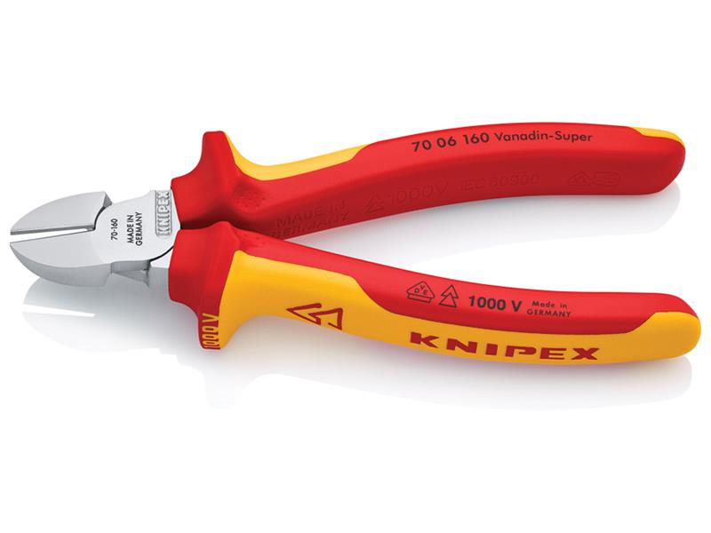 Knipex VDE Diagonal Cutter 160mm KPX7006160