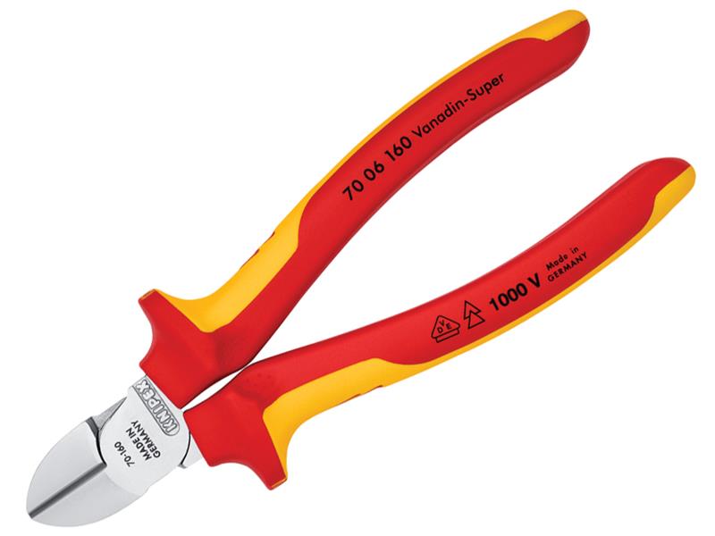 Knipex VDE Diagonal Cutter 160mm KPX7006160