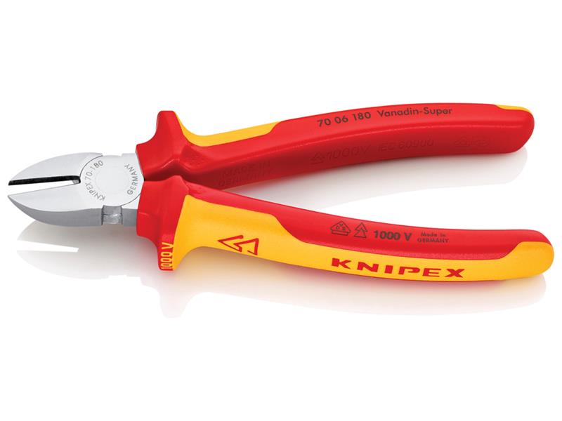 Knipex VDE Diagonal Cutter 180mm KPX7006180