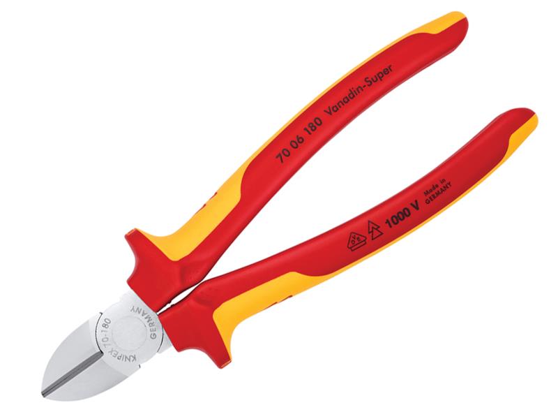 Knipex VDE Diagonal Cutter 180mm KPX7006180