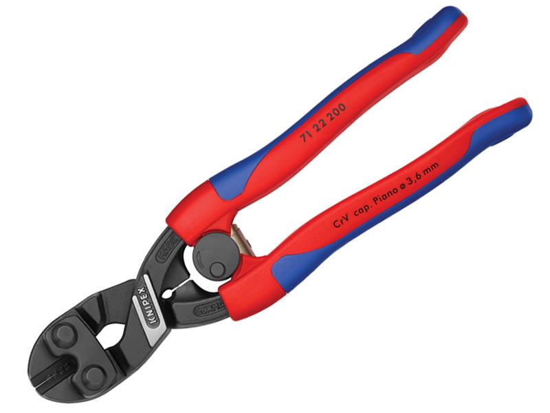 Knipex Compact Bolt Cutters 20° Head Multi Component Grip 200mm 7122200