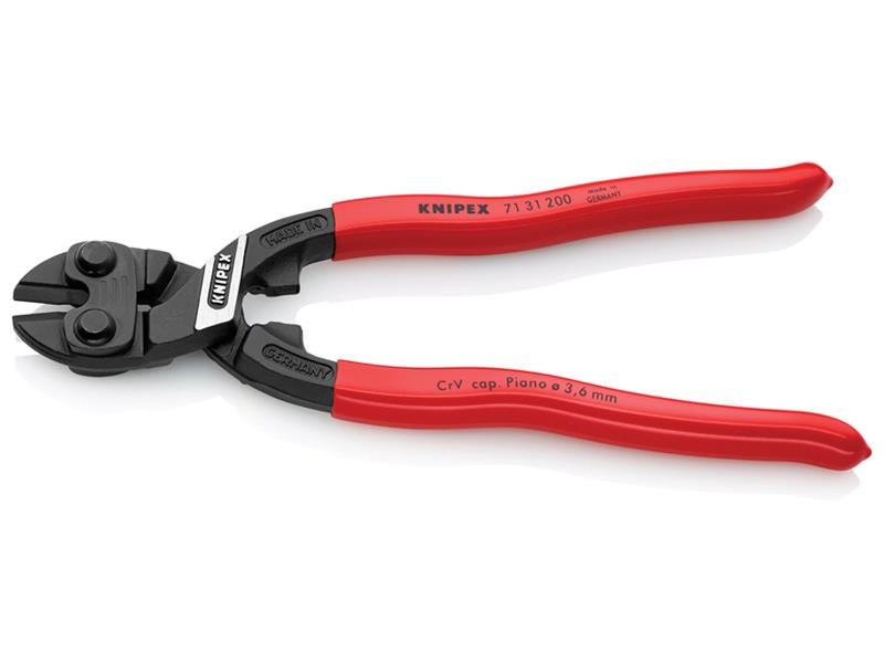 Knipex Recess Compact Bolt Cutters PVC Grip 200mm 8in CoBolt KPX7131200