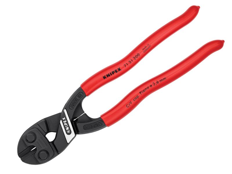 Knipex Recess Compact Bolt Cutters PVC Grip 200mm 8in CoBolt KPX7131200