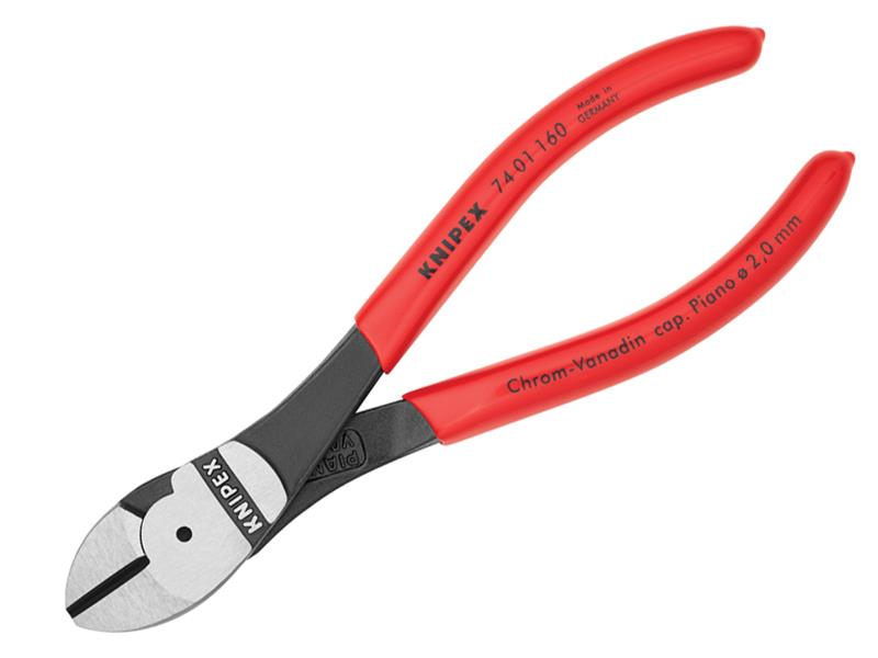 Knipex High Leverage Diagonal Cutters PVC Grips 160mm KPX7401160