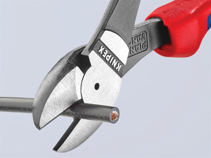 Knipex High Leverage Diagonal Cutters Multi-Component Grip 180mm KPX7402180