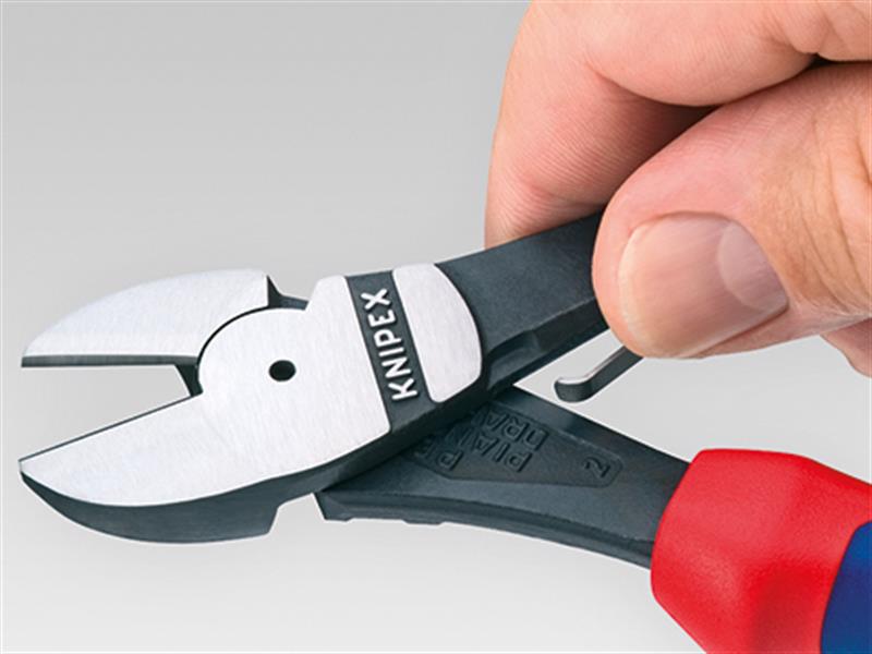 Knipex High Leverage Diagonal Cutters Multi-Component Grip with Spring 180mm KPX7412180