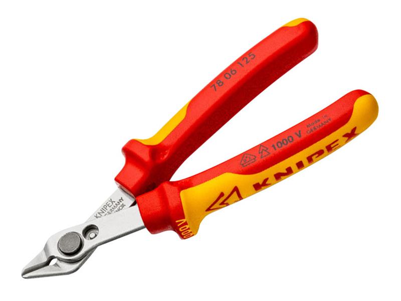 Knipex VDE Electronic Super Knips 125mm Fpr Ultra Fine Electronics KPX7806125SB