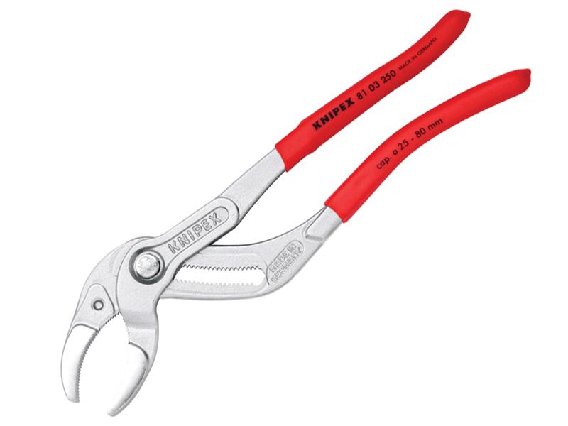 Knipex Plastic Pipe Grip Pliers Chrome 250mm KPX8103250