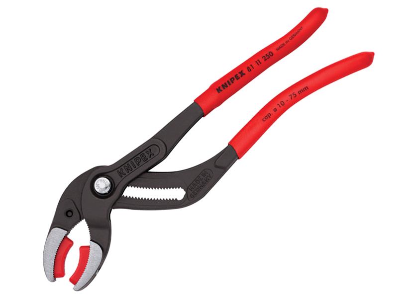 Knipex Plastic Pipe Grip Pliers Plastic Jaws Black 250mm KPX8111250