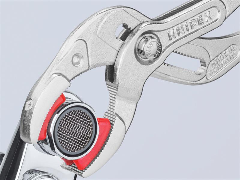 Knipex Plastic Pipe Grip Pliers Plastic Jaws Chrome 250mm - 75mm Capacity KPX8113250