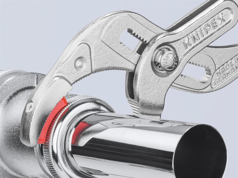 Knipex Plastic Pipe Grip Pliers Plastic Jaws Chrome 250mm - 75mm Capacity KPX8113250