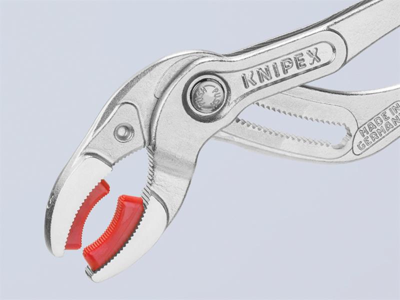 Knipex Plastic Pipe Grip Pliers Plastic Jaws Chrome 250mm - 75mm Capacity KPX8113250