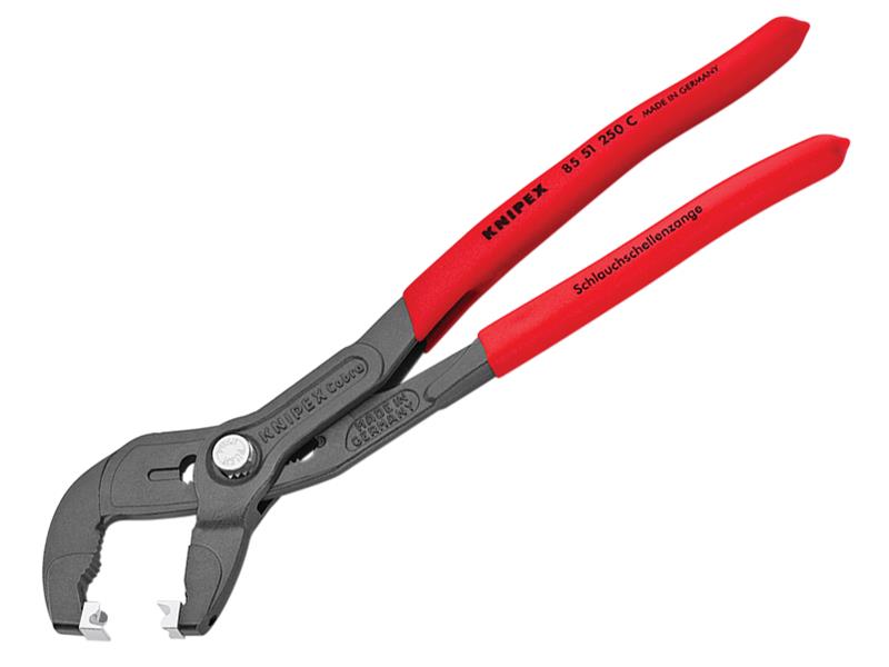 Knipex Spring Hose Clamp Pliers For Click Clamps 250mm Slim Head KPX8551250C