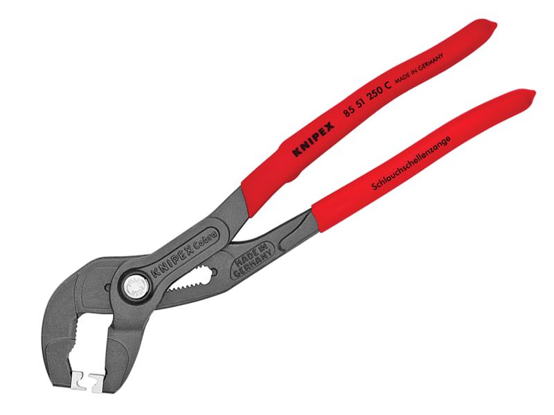 Knipex Spring Hose Clamp Pliers For Click Clamps 250mm Slim Head KPX8551250C