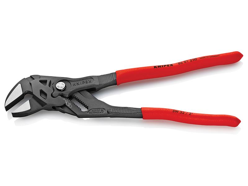 Knipex Pliers Wrench PVC Grip 250mm Smooth Jaws Capacity 52mm KPX8601250