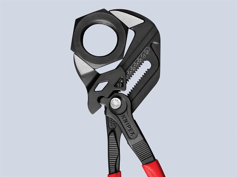 Knipex Pliers Wrench PVC Grip 250mm Smooth Jaws Capacity 52mm KPX8601250
