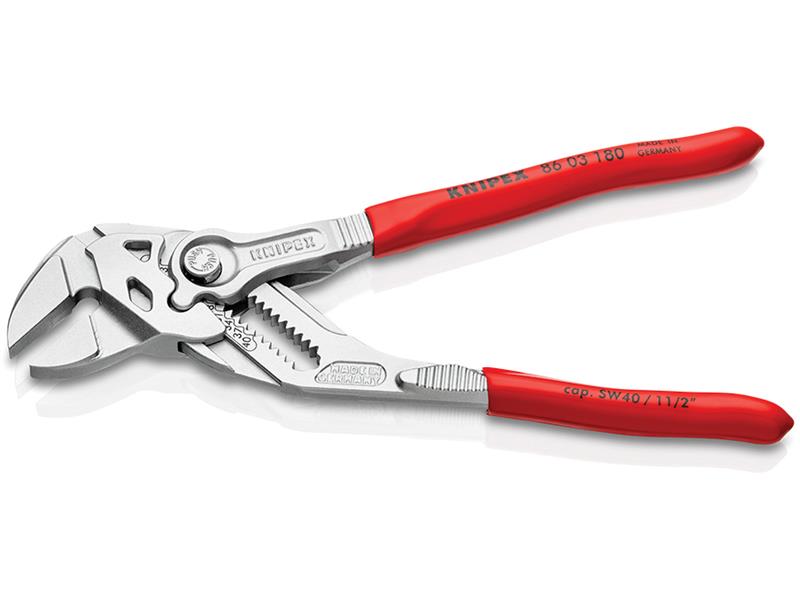 Knipex Pliers Wrench PVC Grip 180mm Smooth Parallel Jaws KPX8603180
