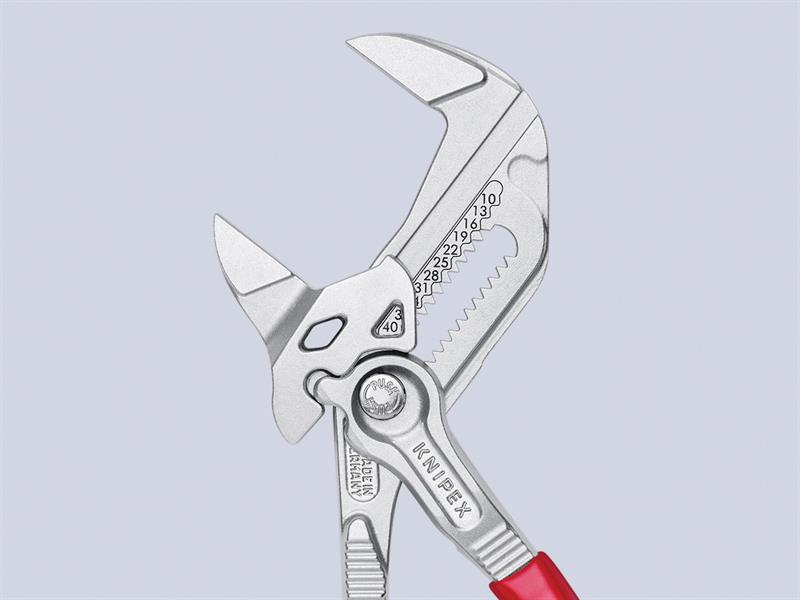 Knipex Pliers Wrench PVC Grip 180mm Smooth Parallel Jaws KPX8603180
