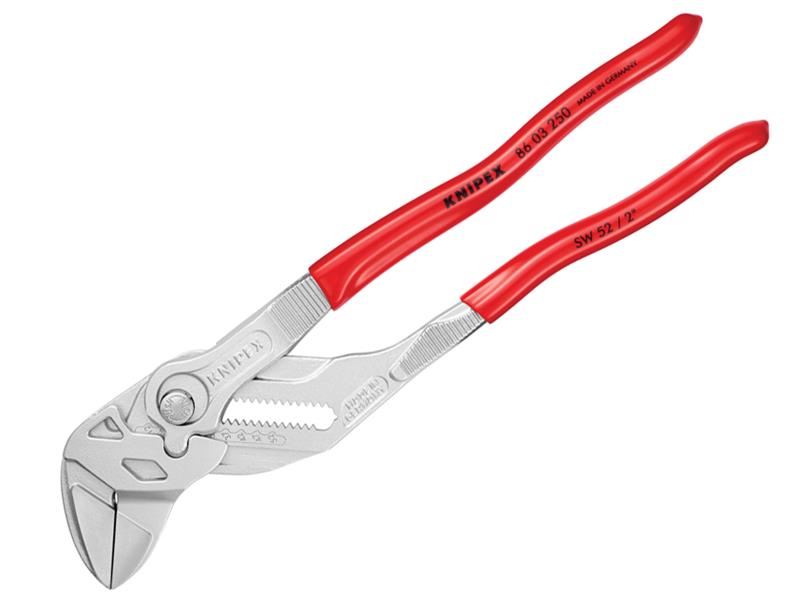 Knipex Pliers Wrench PVC Grip 250mm Smooth Parallel Jaws KPX8603250