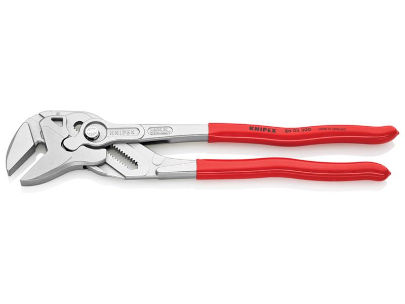 Knipex Pliers Wrench PVC Grip 300mm Smooth Parallel Jaws KPX8603300