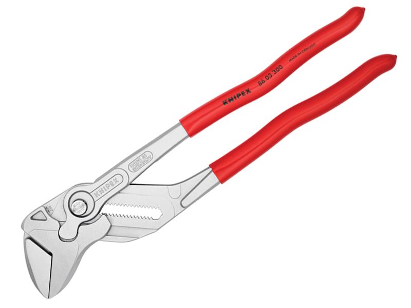 Knipex Pliers Wrench PVC Grip 300mm Smooth Parallel Jaws KPX8603300