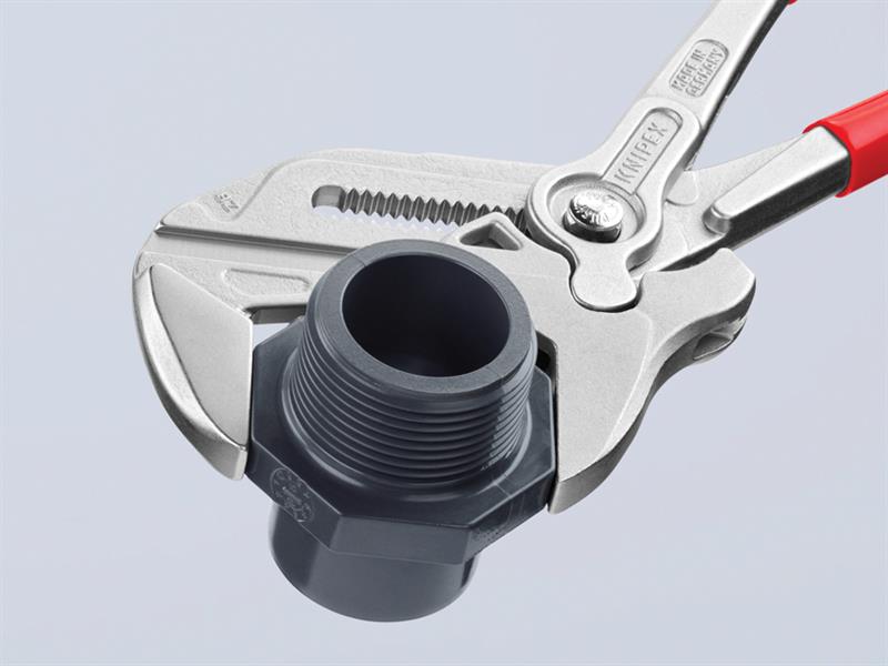 Knipex Pliers Wrench PVC Grip 300mm Smooth Parallel Jaws KPX8603300