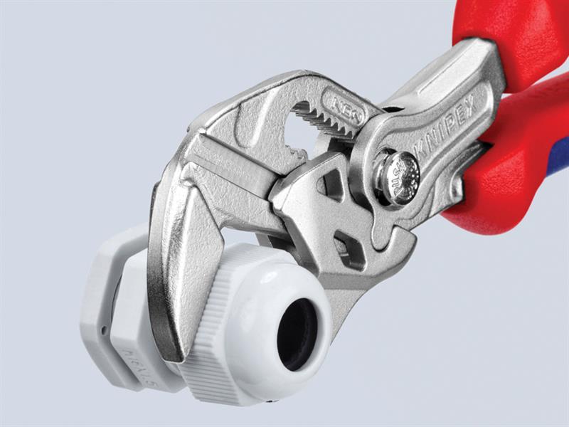 Knipex Pliers Wrench Multi Component Grip 150mm Smooth Jaws KPX8605150