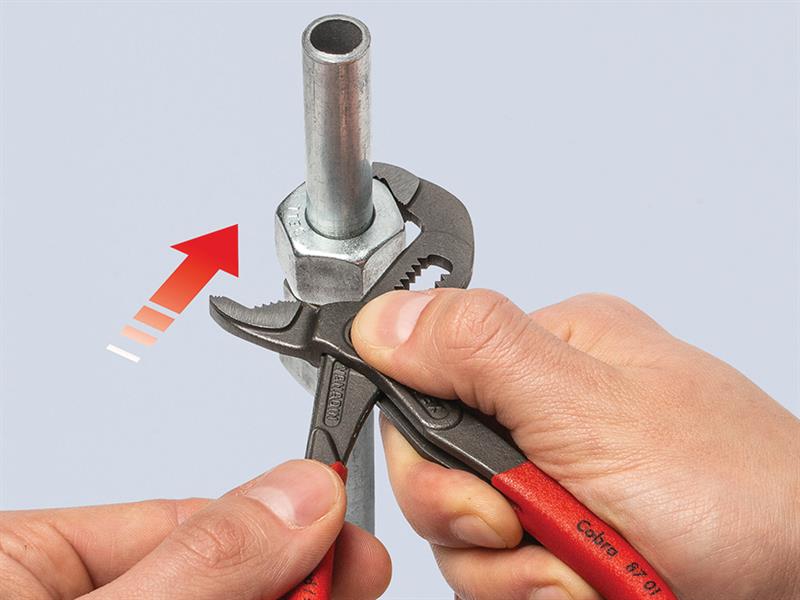 Knipex Cobra Water Pump Pliers PVC Grip 150mm Press Button Action KPX8701150