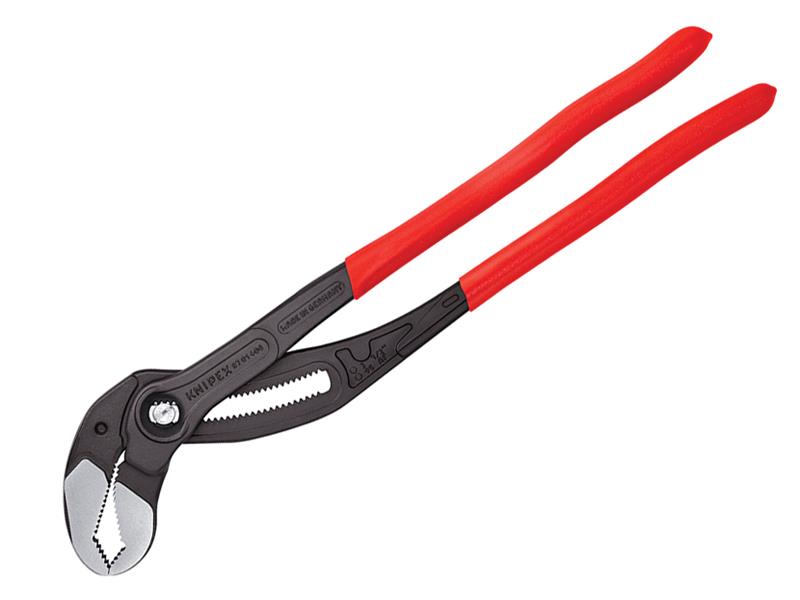 Knipex Cobra Water Pump Pliers PVC Grip 400mm Press Button Action KPX8701400