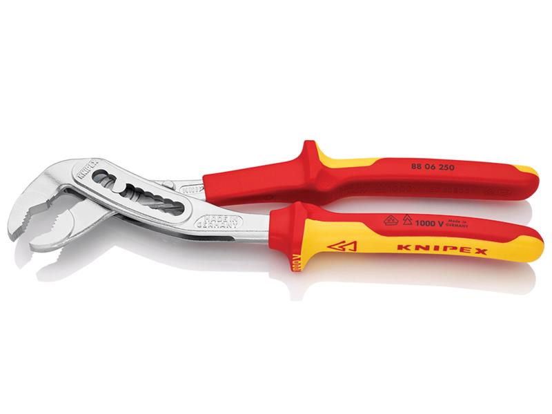 Knipex VDE Alligator Water Pump Pliers 250mm Self locking KPX8806250