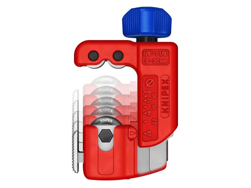 Knipex TubiX S Pipe Cutter 3-30mm For Tight Spaces Range 3 – 30mm KPX903101