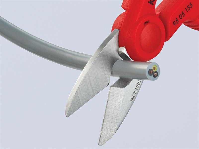 Knipex Electrician's Shears 155mm Inc Plastic Belt Case KPX9505155