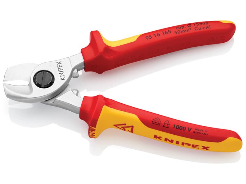 Knipex VDE Cable Shears 165mm KPX9516165