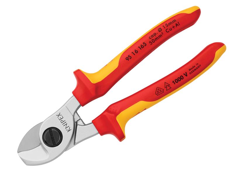 Knipex VDE Cable Shears 165mm KPX9516165