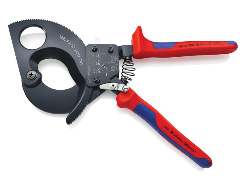 Knipex Ratchet Action Cable Shears Multi Component Grip 280mm KPX9531280