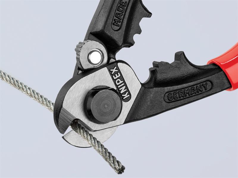 Knipex Wire Rope/Bowden Cable Cutter PVC Grip 190mm KPX9561190