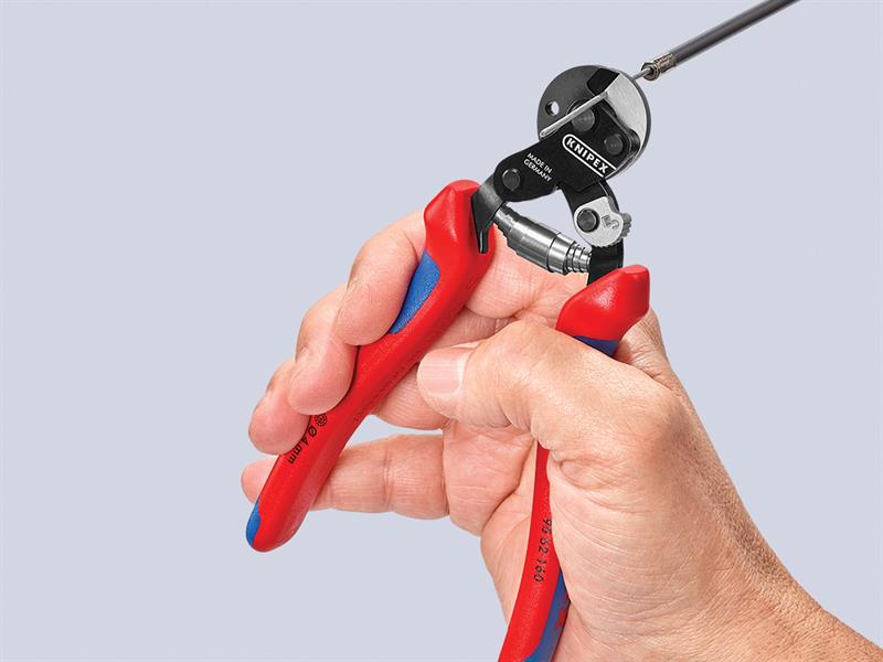 Knipex Wire Rope Cutters Multi Component Grip 160mm KPX9562160