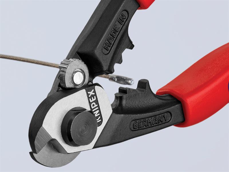 Knipex Wire Rope Bowden Cable Cutters Multi-Component Grip 190mm KPX9562190