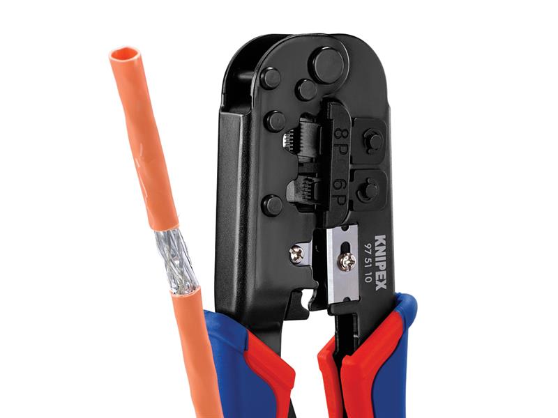 Knipex Crimping Pliers for Western telephone cable Plugs RJ11/12 RJ45 975110