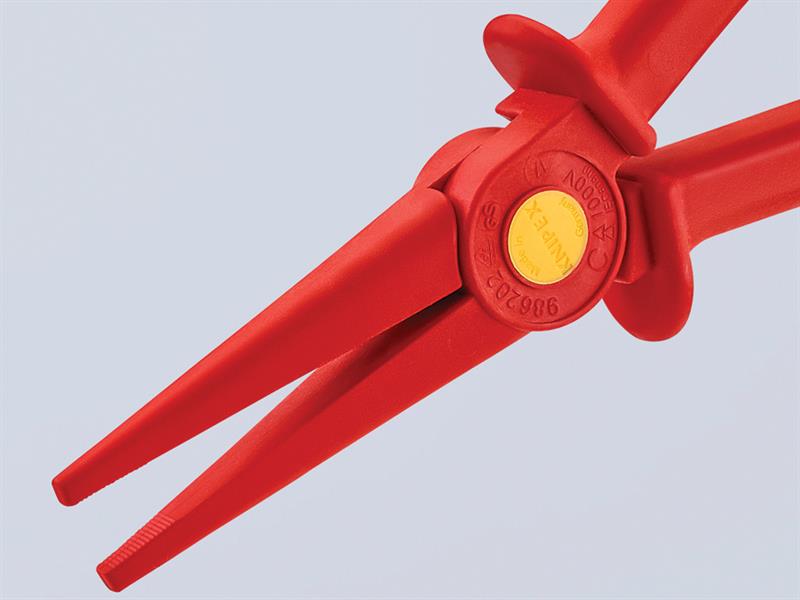 Knipex Long Nose Insulated Pliers 220mm Made Of Fibreglass & Plastic 986202