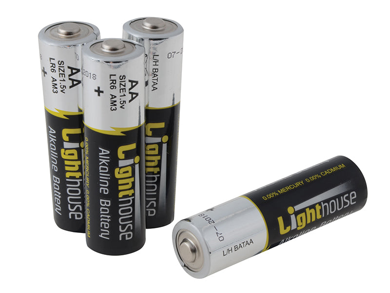 Lighthouse AA LR6 Alkaline Batteries 2400 mAh (Pack 4) L/HBATAA