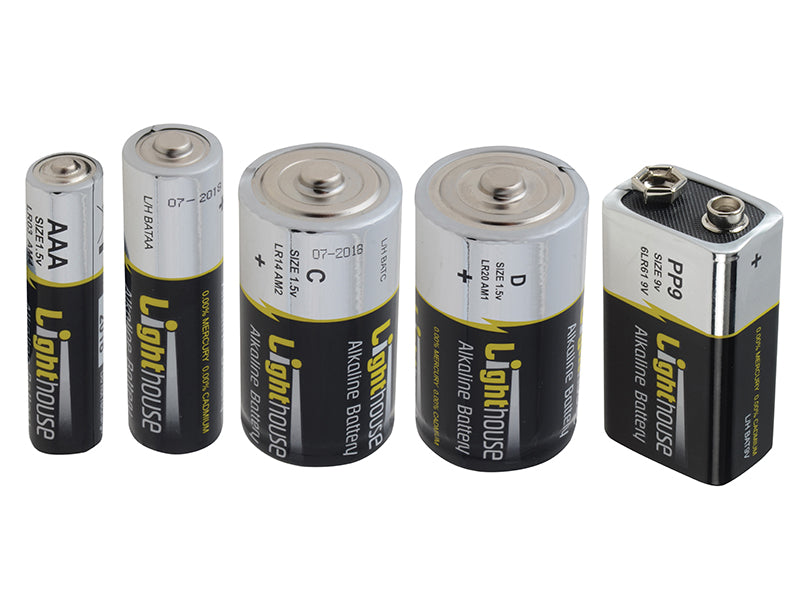 Lighthouse AA LR6 Alkaline Batteries 2400 mAh (Pack 4) L/HBATAA