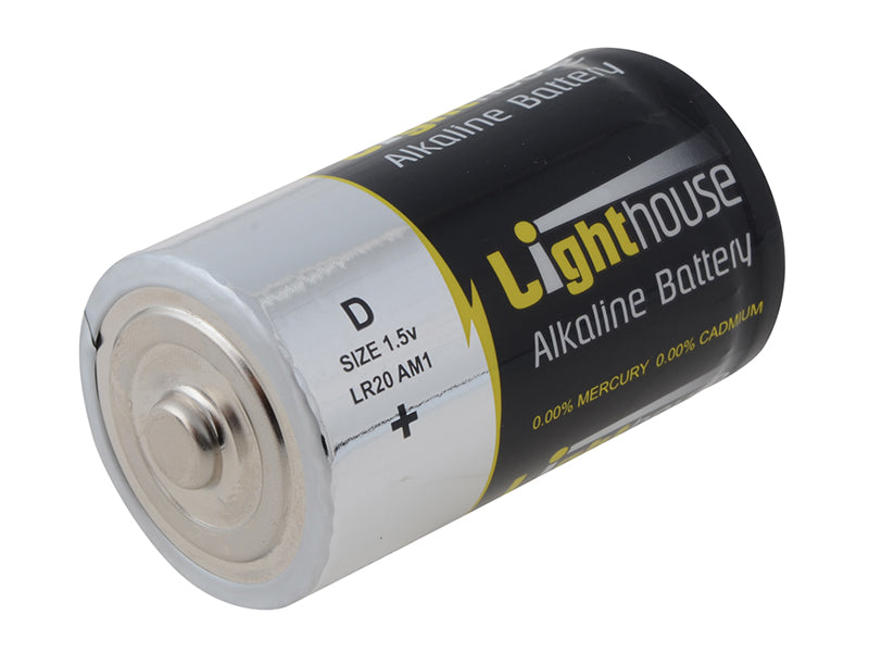 Lighthouse D LR20 Alkaline Batteries 14800 mAh (Pack 2) L/HBATD
