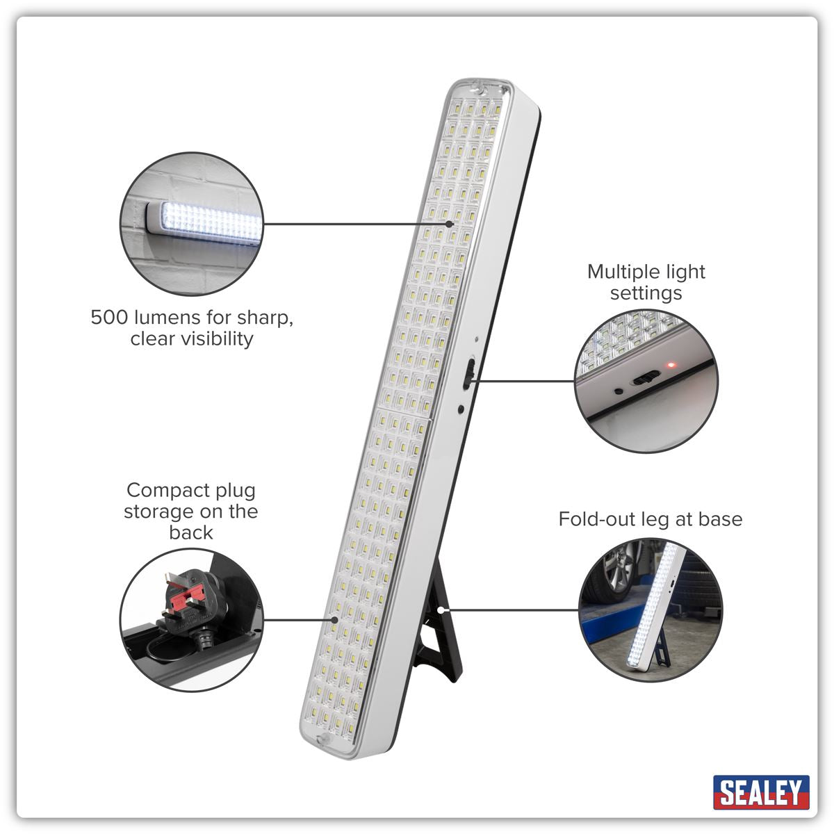 Sealey Rechargeable Emergency Floodlight 5W SMD LED LED1200E