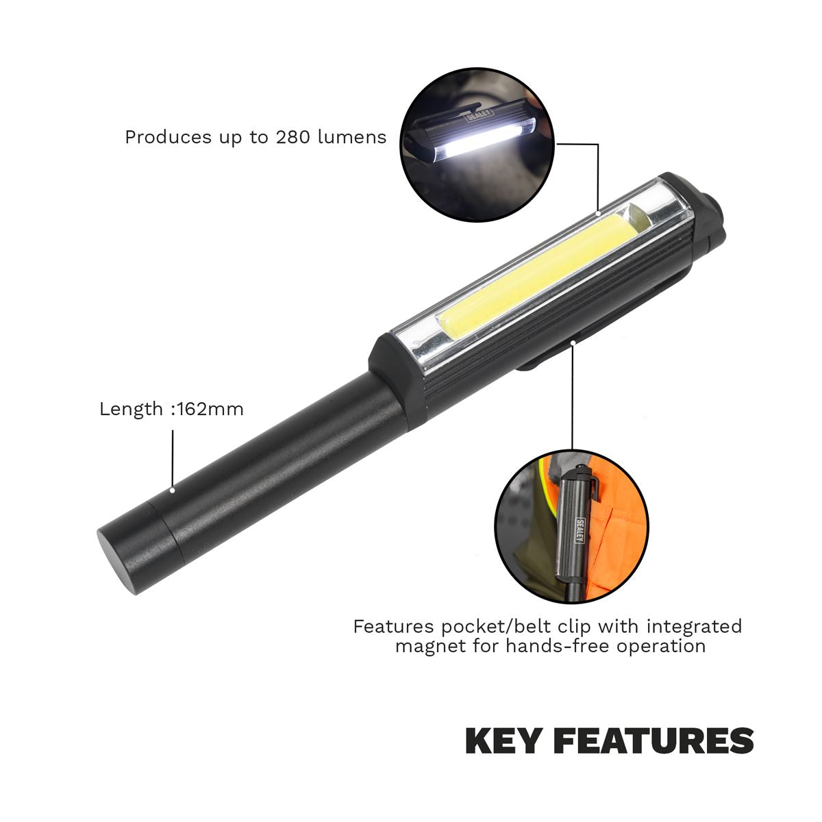 Sealey Penlight 3W COB LED 3 x AAA Cell LED125