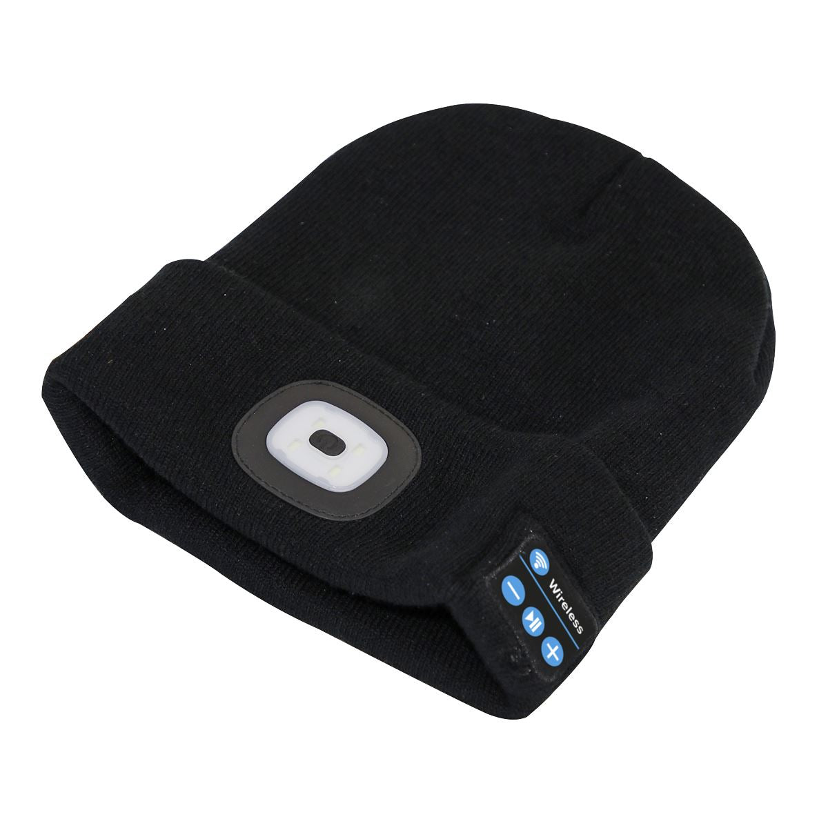 Sealey Beanie Hat 1W SMD LED USB Rechargeable with Wireless Headphones LED185W