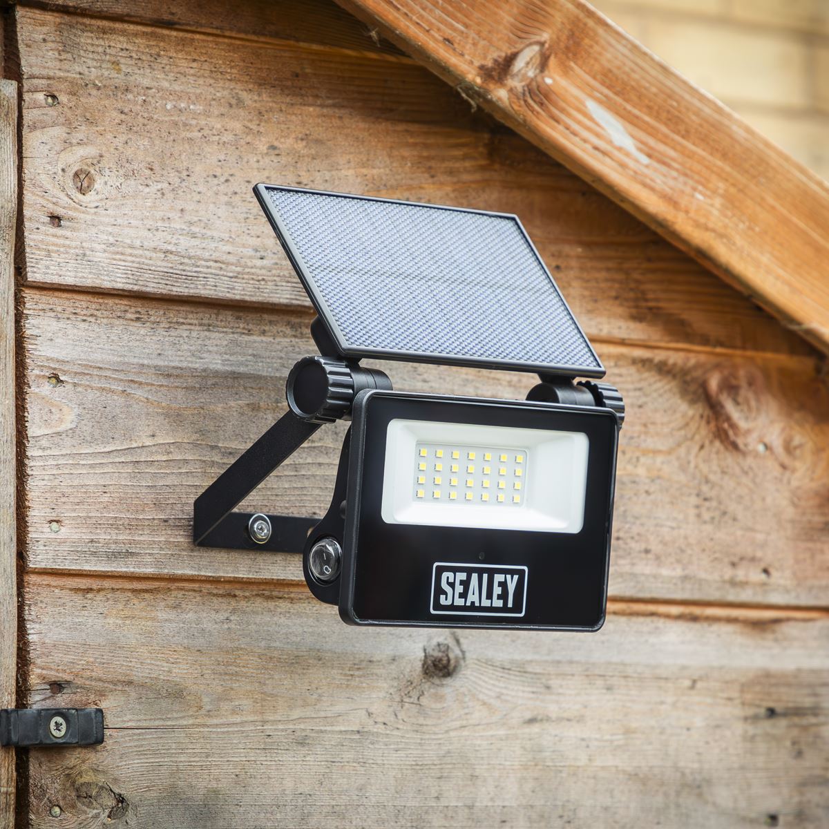 Sealey Extra-Slim Solar Floodlight with Wall Bracket 20W SMD LED LED20S