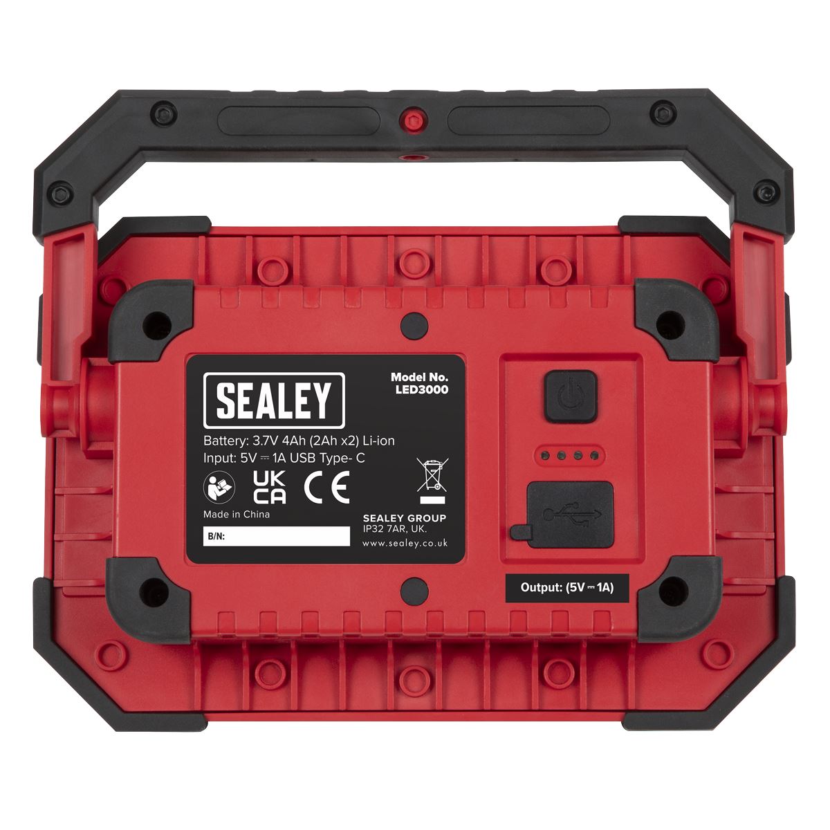 Sealey Rechargeable Portable Floodlight & Power Bank 30W COB LED LED3000