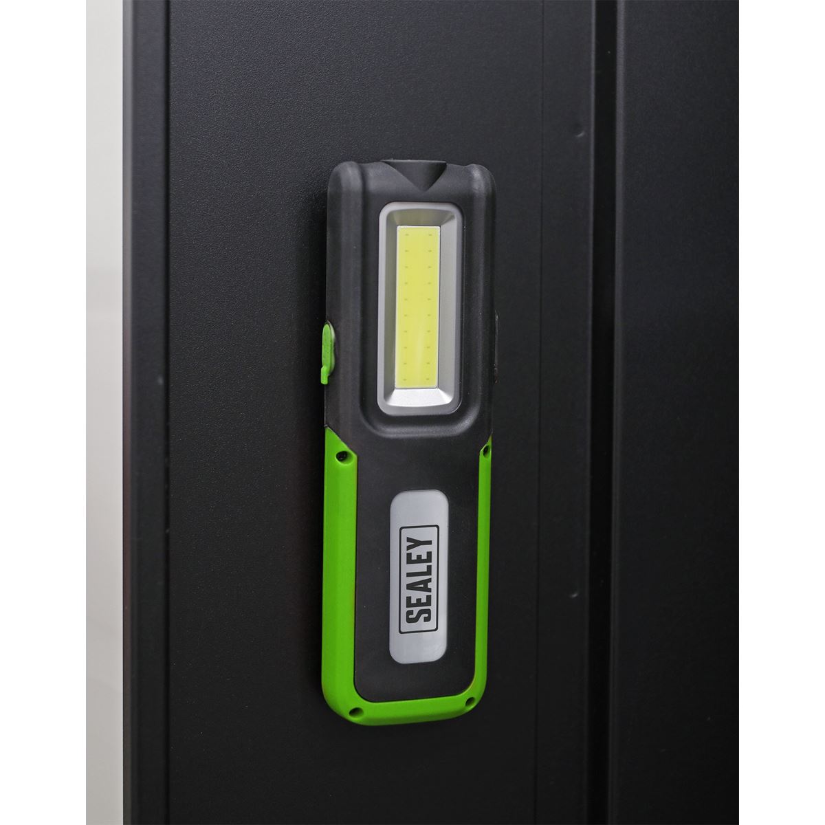 Sealey Rechargeable Inspection Light 5W COB & 3W SMD LED with Power Bank - Green LED318G