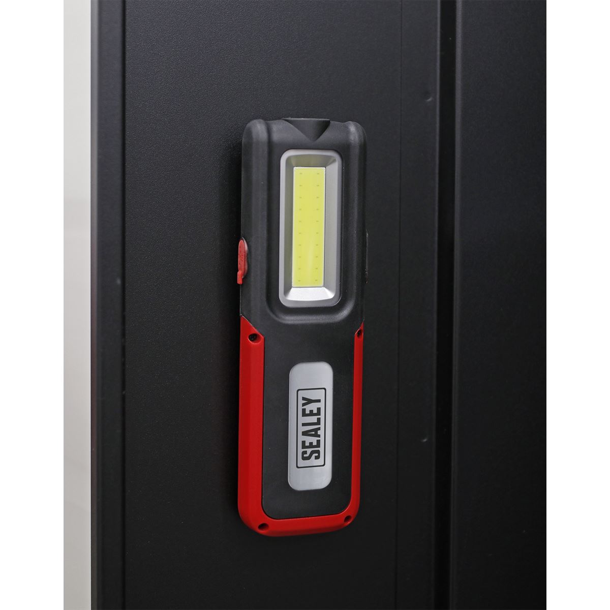 Sealey Rechargeable Inspection Light 5W COB & 3W SMD LED with Power Bank - Red LED318R